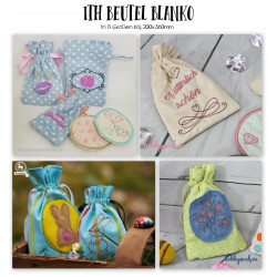 ITH Stickserie - Beutel Blanko mit Tunnelzug ohne sichtbare Nähte innen